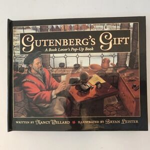 Gutenberg's Gift Pop-Up Book Nancy Willard Bryan Leister 1995 First Edition Hard